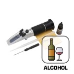Refraktometer Øl/Alkohol (Volumeprocent v/v)  med 